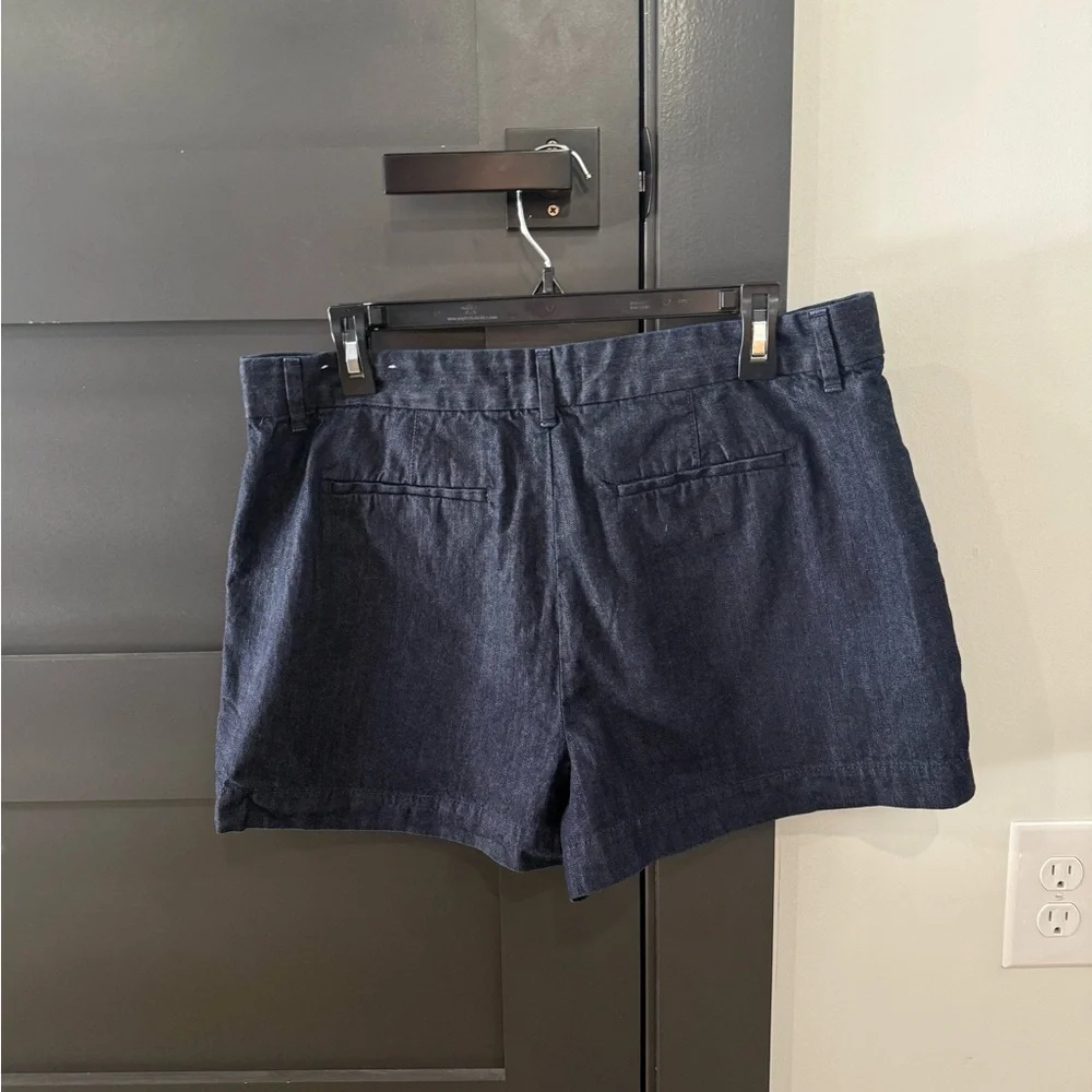 Ann Taylor Loft High Rise Dark Wash Blue Denim Jean Shorts Women 31/12